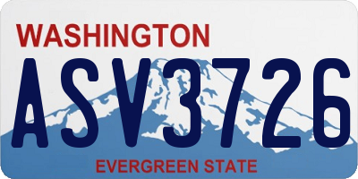 WA license plate ASV3726