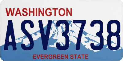 WA license plate ASV3738
