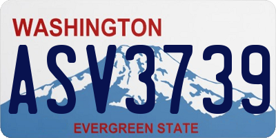 WA license plate ASV3739