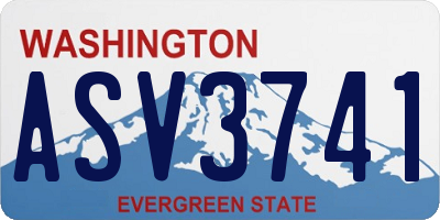 WA license plate ASV3741