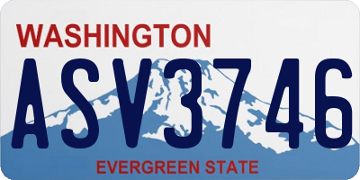 WA license plate ASV3746