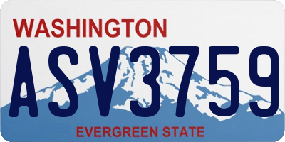 WA license plate ASV3759