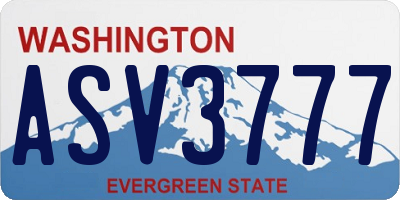 WA license plate ASV3777