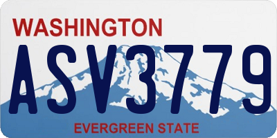 WA license plate ASV3779