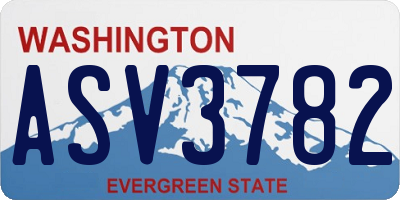 WA license plate ASV3782