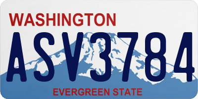 WA license plate ASV3784