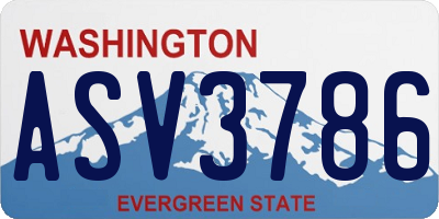 WA license plate ASV3786