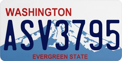 WA license plate ASV3795