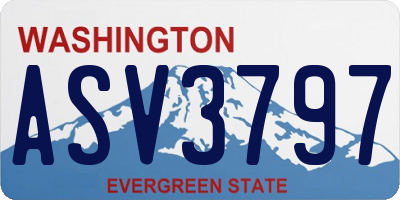 WA license plate ASV3797