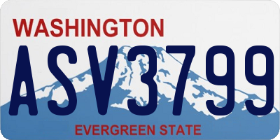 WA license plate ASV3799