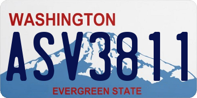 WA license plate ASV3811