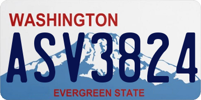 WA license plate ASV3824