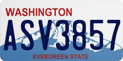 WA license plate ASV3857