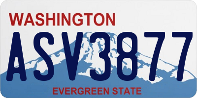 WA license plate ASV3877