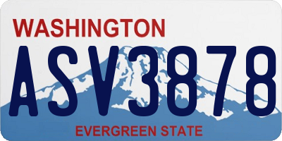 WA license plate ASV3878