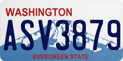 WA license plate ASV3879