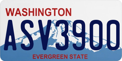 WA license plate ASV3900