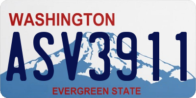 WA license plate ASV3911