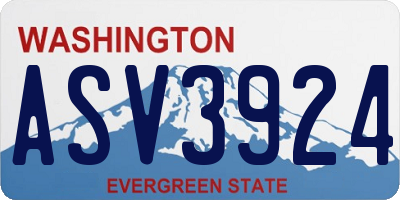 WA license plate ASV3924