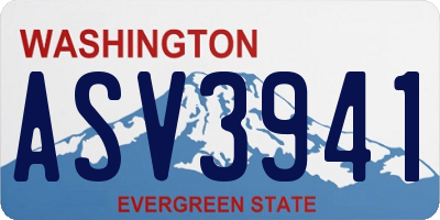 WA license plate ASV3941