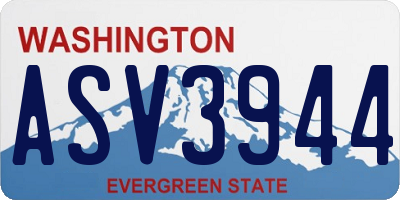 WA license plate ASV3944