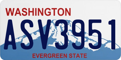 WA license plate ASV3951