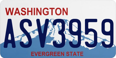 WA license plate ASV3959