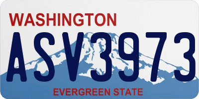 WA license plate ASV3973