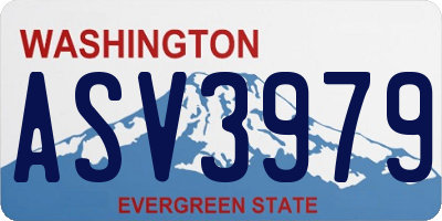 WA license plate ASV3979