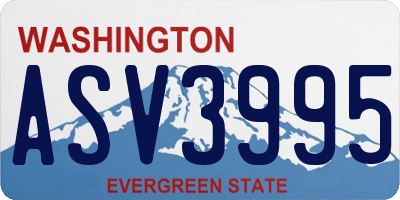 WA license plate ASV3995