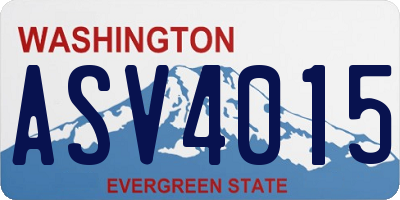 WA license plate ASV4015