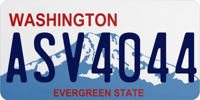 WA license plate ASV4044