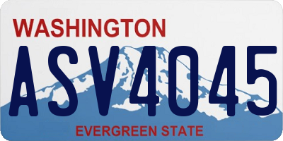 WA license plate ASV4045