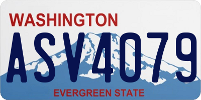 WA license plate ASV4079