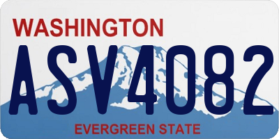 WA license plate ASV4082