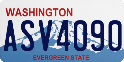 WA license plate ASV4090