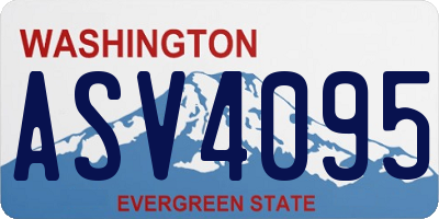 WA license plate ASV4095