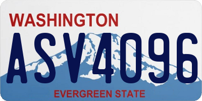 WA license plate ASV4096