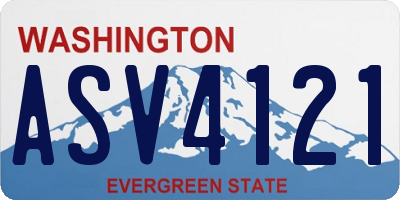 WA license plate ASV4121