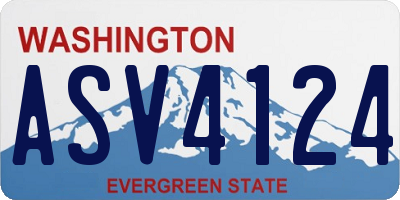 WA license plate ASV4124