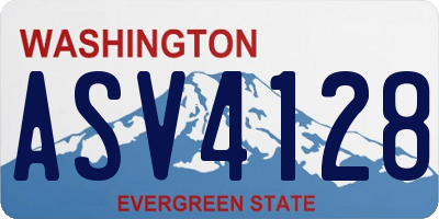 WA license plate ASV4128