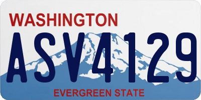 WA license plate ASV4129
