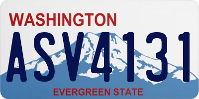 WA license plate ASV4131