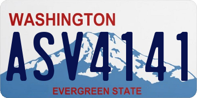 WA license plate ASV4141