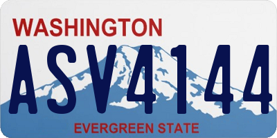 WA license plate ASV4144