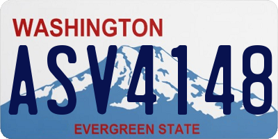 WA license plate ASV4148