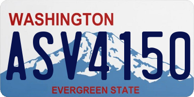 WA license plate ASV4150