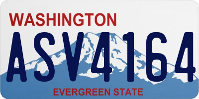 WA license plate ASV4164