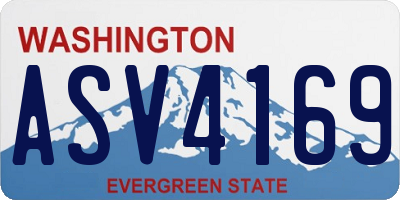 WA license plate ASV4169
