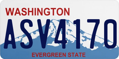 WA license plate ASV4170